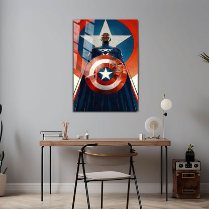 Flex Designs Metal Poster Captain America Brave New World Cartoon 24 x 36" Home Goods - Movie 2025 Movie Metal Poster