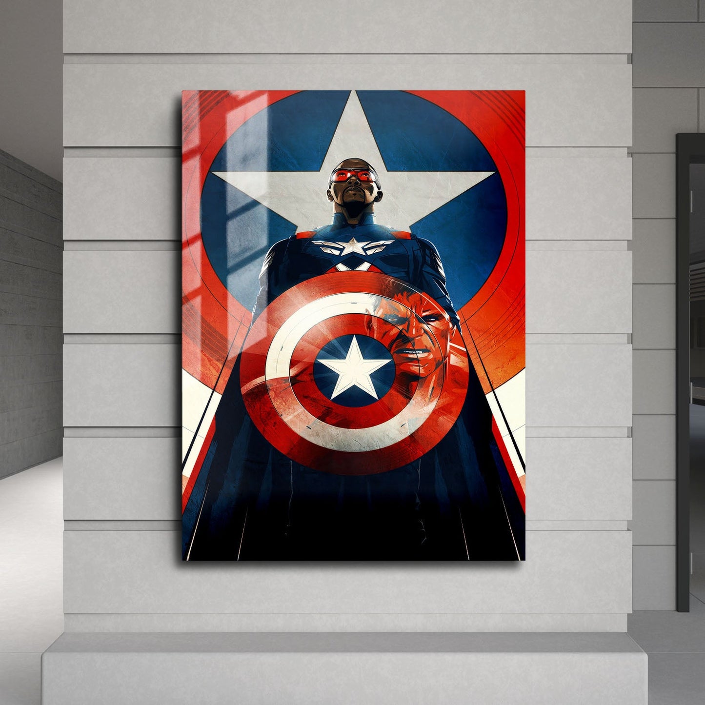 Flex Designs Metal Poster Captain America Brave New World Cartoon 24 x 36" Home Goods - Movie 2025 Movie Metal Poster