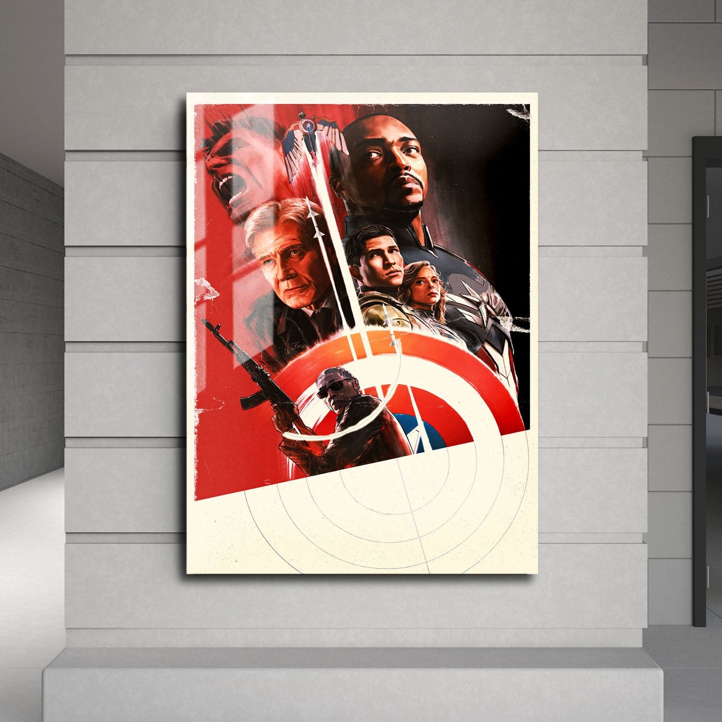 Flex Designs Metal Poster Captain America Brave New World Teaser 24 x 36" Home Goods - Movie 2025 Movie Metal Poster