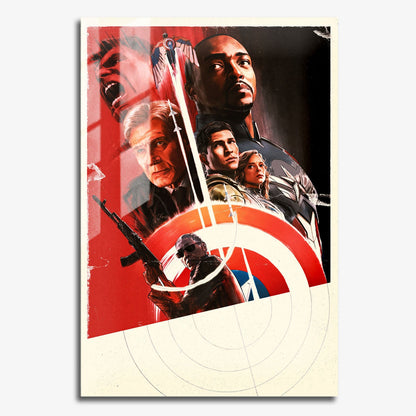 Flex Designs Metal Poster Captain America Brave New World Teaser 11 x 17" Home Goods - Movie 2025 Movie Metal Poster