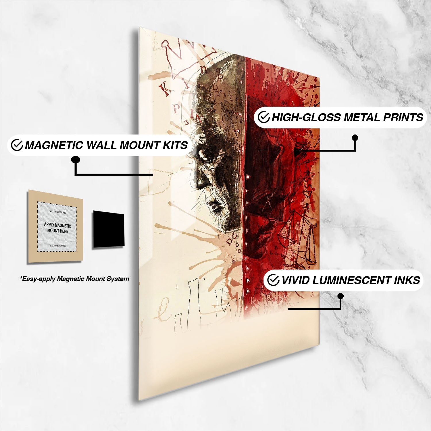 Flex Designs Metal Poster Daredevil Born Again Textless 16 x 24" Home Goods - TV Show 2025 TV Show Metal Poster
