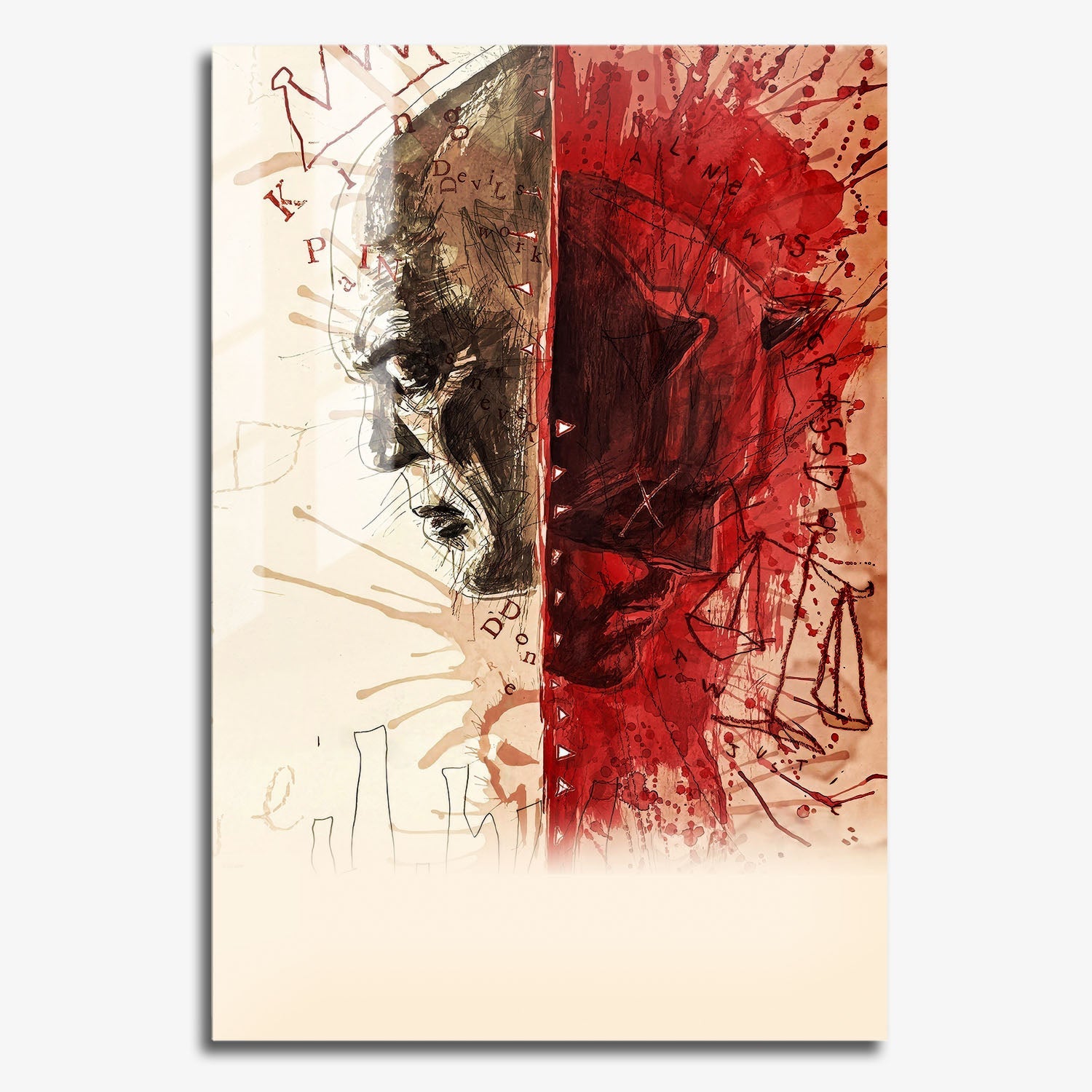 Flex Designs Metal Poster Daredevil Born Again Textless 11 x 17" Home Goods - TV Show 2025 TV Show Metal Poster