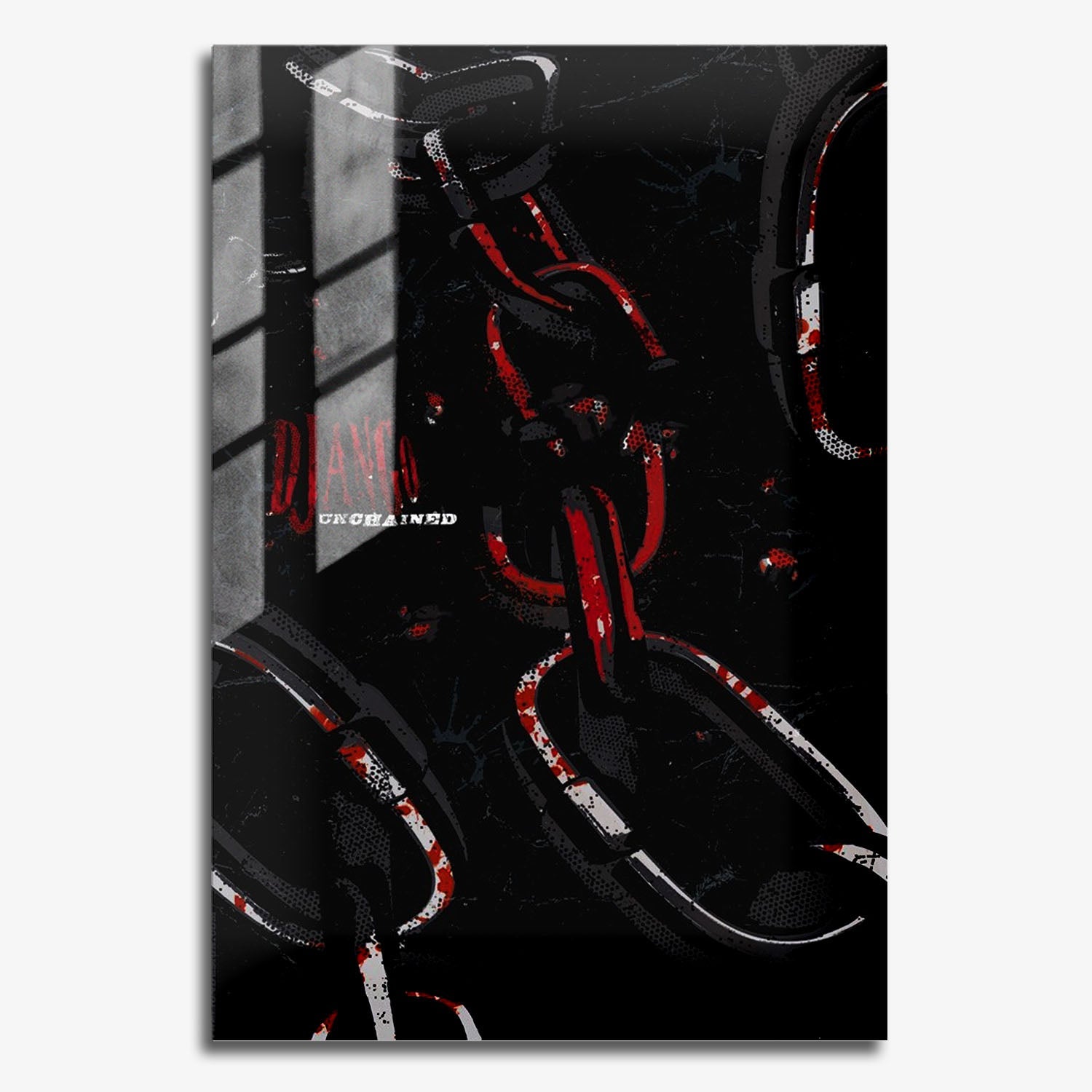 Flex Designs Metal Poster Django Unchained Minimalist 11 x 17" Home Goods - Movie 2012 Movie Metal Poster