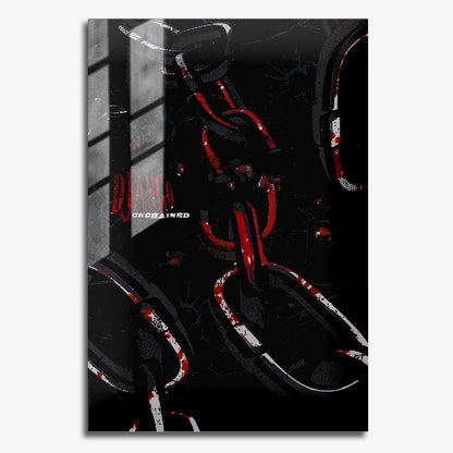 Flex Designs Metal Poster Django Unchained Minimalist 11 x 17" Home Goods - Movie 2012 Movie Metal Poster
