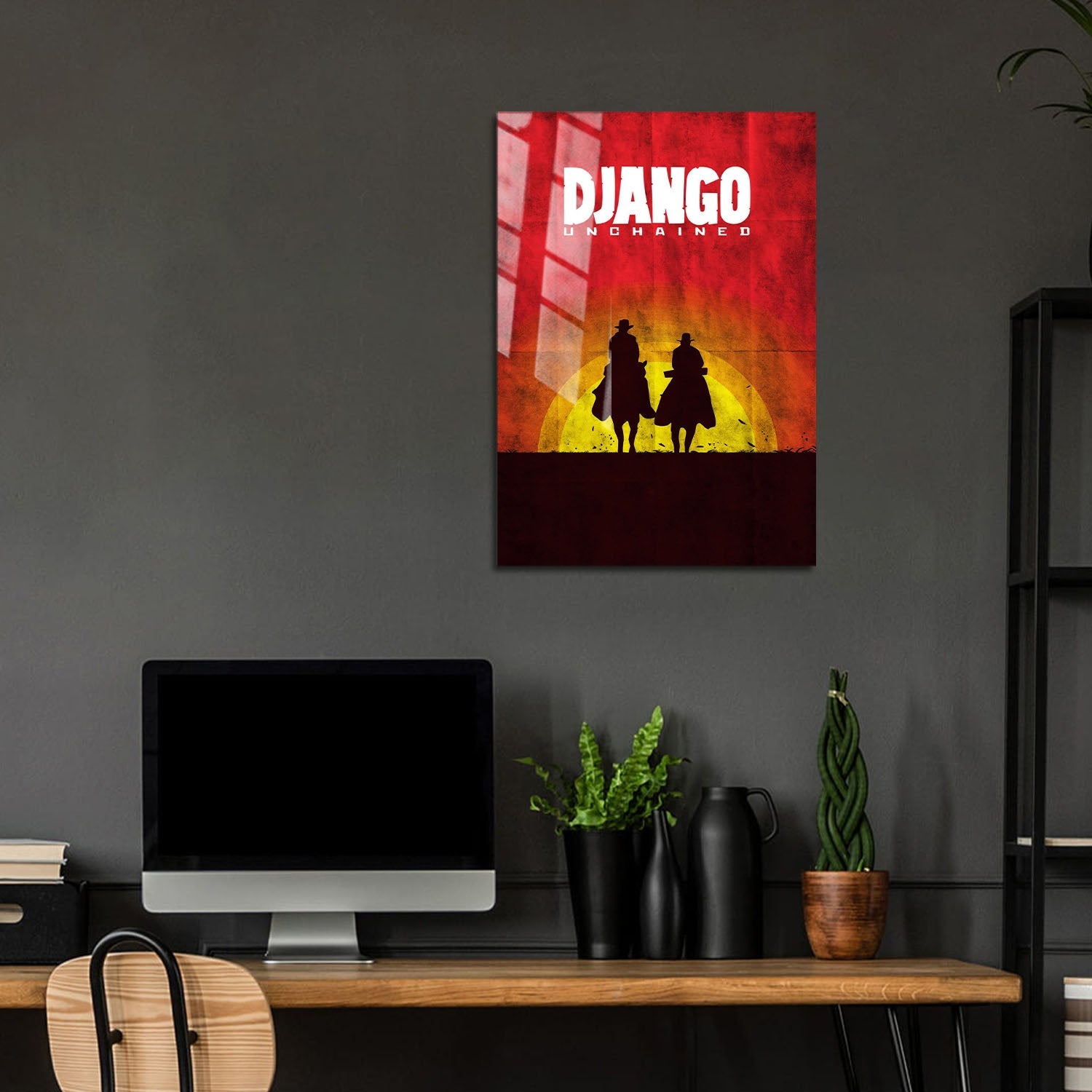 Flex Designs Metal Poster Django Unchained Sunset 5 x 7" Home Goods - Movie 2012 Movie Metal Poster