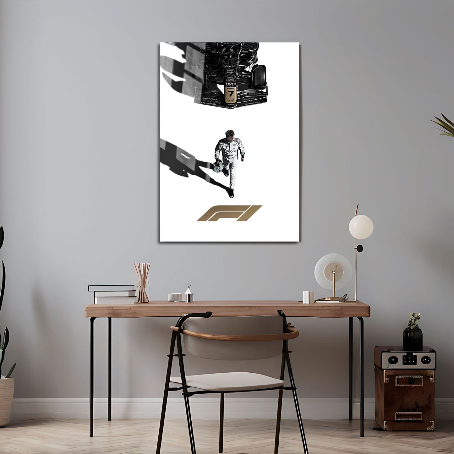 Flex Designs Metal Poster F1 Movie Minimalist 24 x 36" Home Goods - Movie 2013 Movie Metal Poster