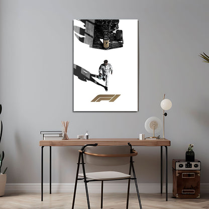 Flex Designs Metal Poster F1 Movie Minimalist 24 x 36" Home Goods - Movie 2013 Movie Metal Poster