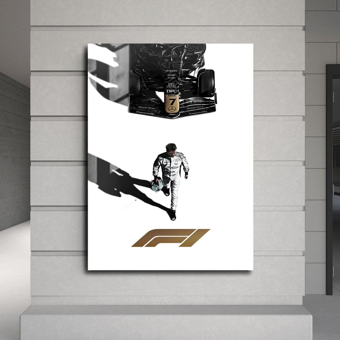 Flex Designs Metal Poster F1 Movie Minimalist 24 x 36" Home Goods - Movie 2013 Movie Metal Poster
