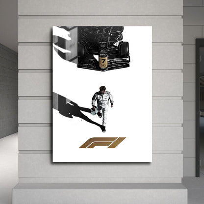 Flex Designs Metal Poster F1 Movie Minimalist 24 x 36" Home Goods - Movie 2013 Movie Metal Poster