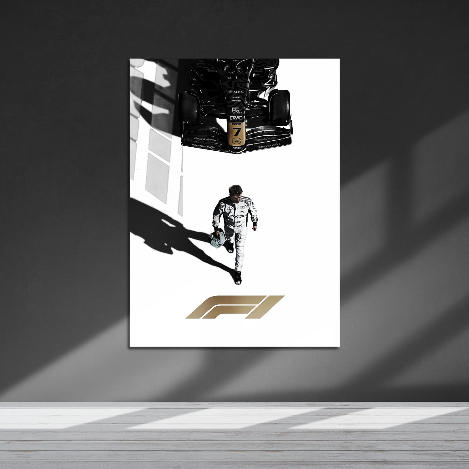 Flex Designs Metal Poster F1 Movie Minimalist 5 x 7" Home Goods - Movie 2013 Movie Metal Poster