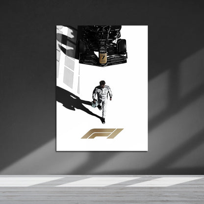 Flex Designs Metal Poster F1 Movie Minimalist 5 x 7" Home Goods - Movie 2013 Movie Metal Poster