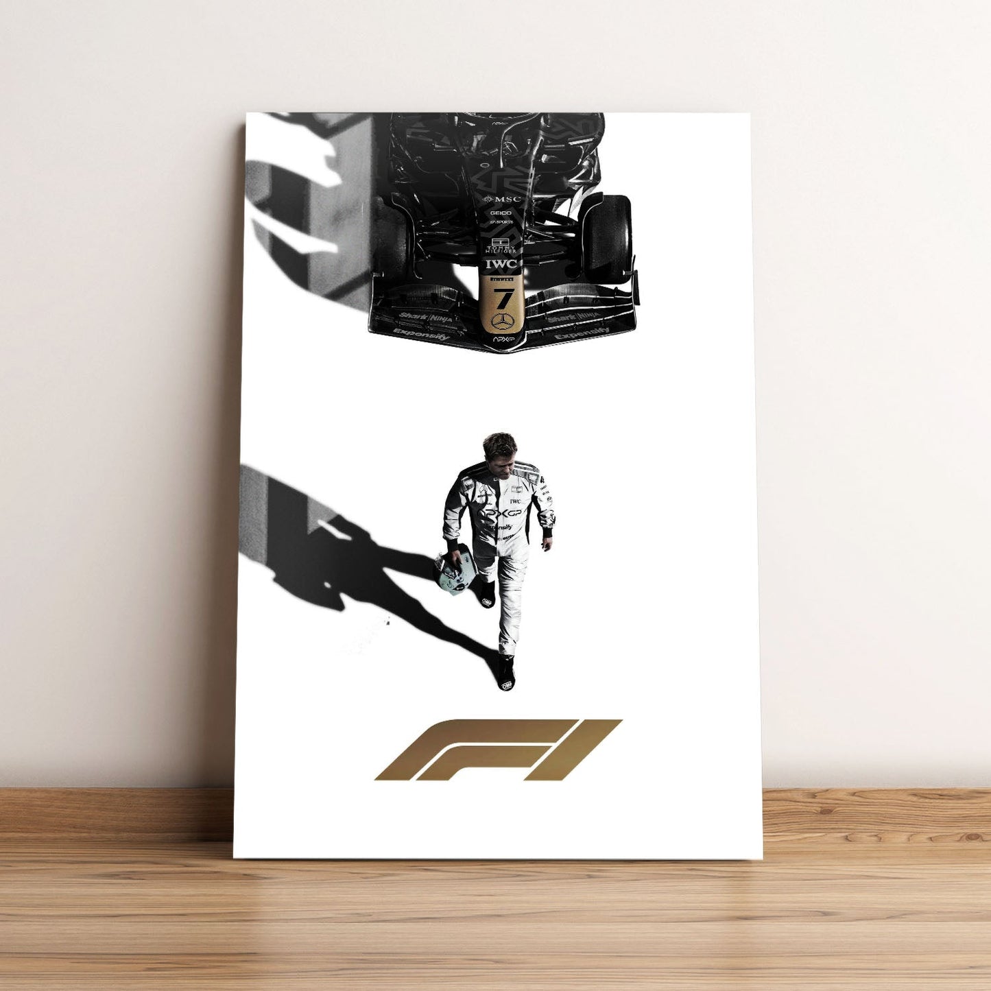 F1 Movie Minimalist Movie Metal Poster