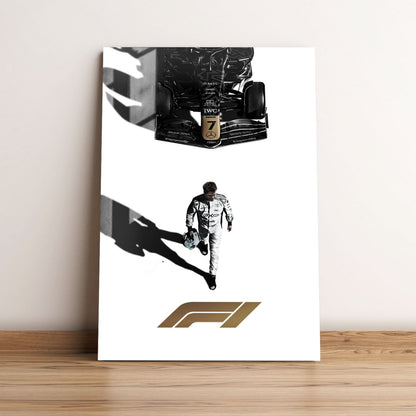 F1 Movie Minimalist Movie Metal Poster