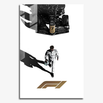 Flex Designs Metal Poster F1 Movie Minimalist 11 x 17" Home Goods - Movie 2013 Movie Metal Poster