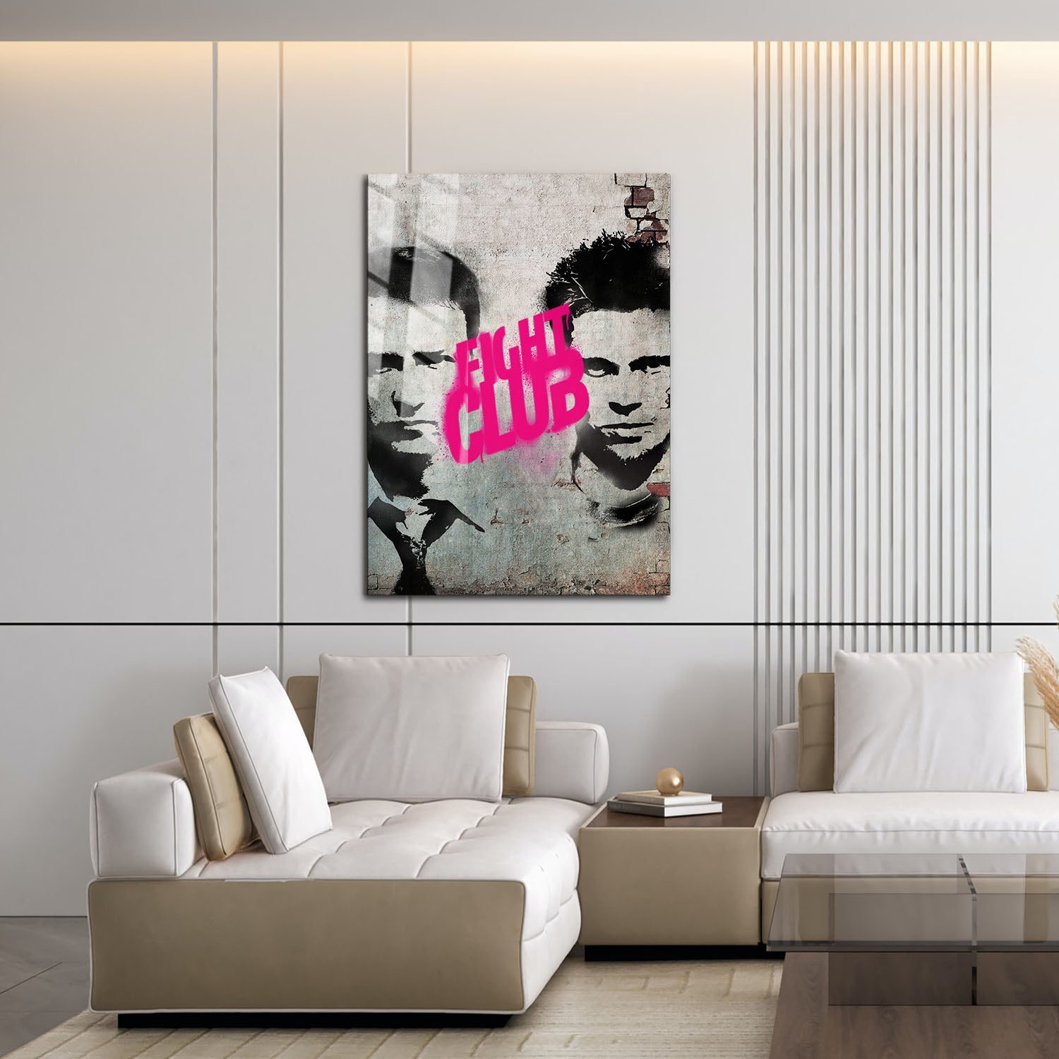 Flex Designs Metal Poster Fight Club Teaser 16 x 24" Home Goods - Movie 1999 Movie Metal Poster
