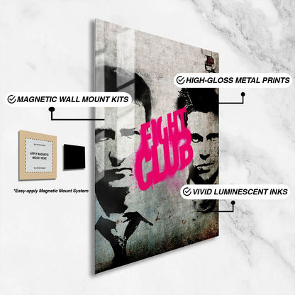 Flex Designs Metal Poster Fight Club Teaser 16 x 24" Home Goods - Movie 1999 Movie Metal Poster