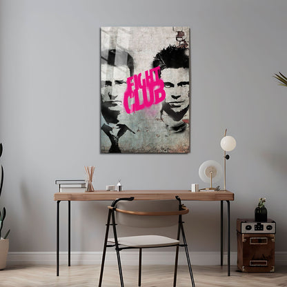 Flex Designs Metal Poster Fight Club Teaser 24 x 36" Home Goods - Movie 1999 Movie Metal Poster