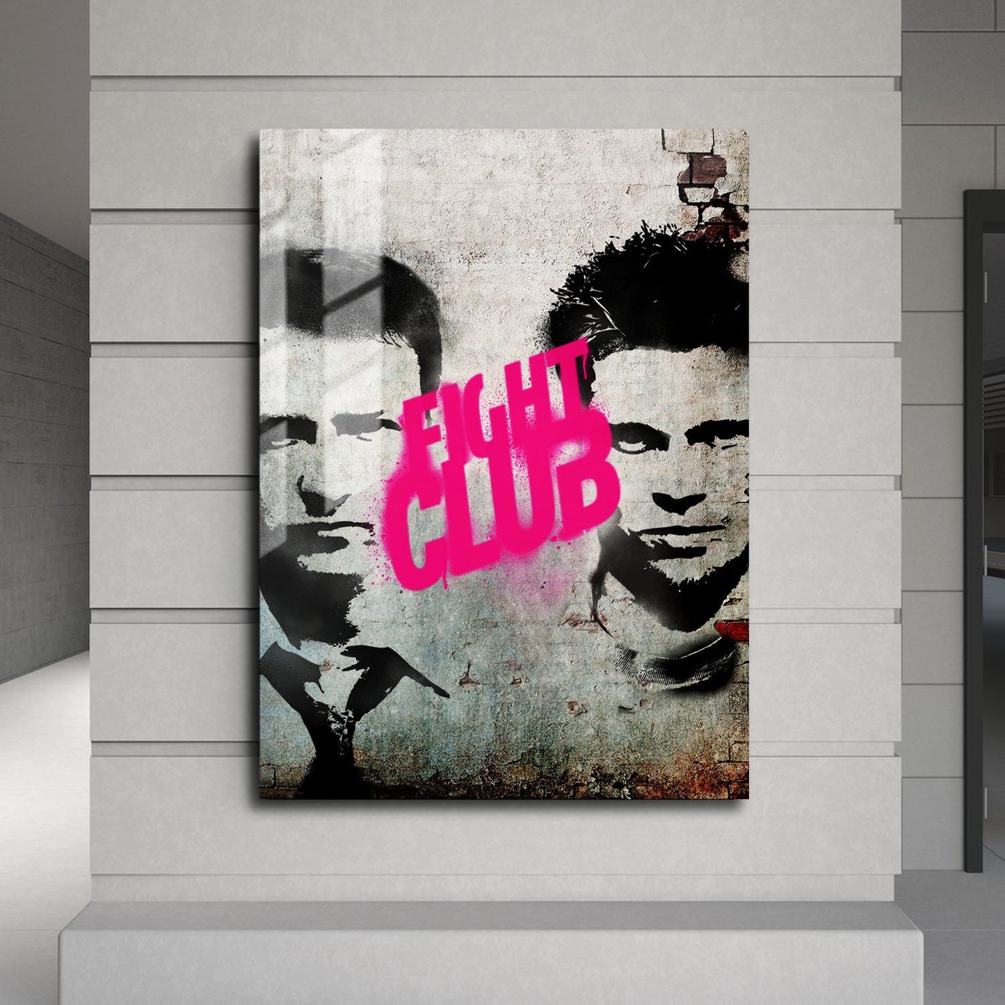 Flex Designs Metal Poster Fight Club Teaser 24 x 36" Home Goods - Movie 1999 Movie Metal Poster