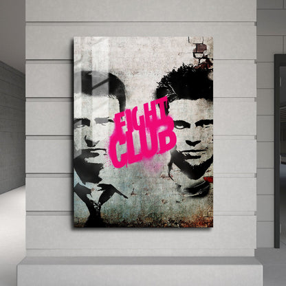 Flex Designs Metal Poster Fight Club Teaser 24 x 36" Home Goods - Movie 1999 Movie Metal Poster