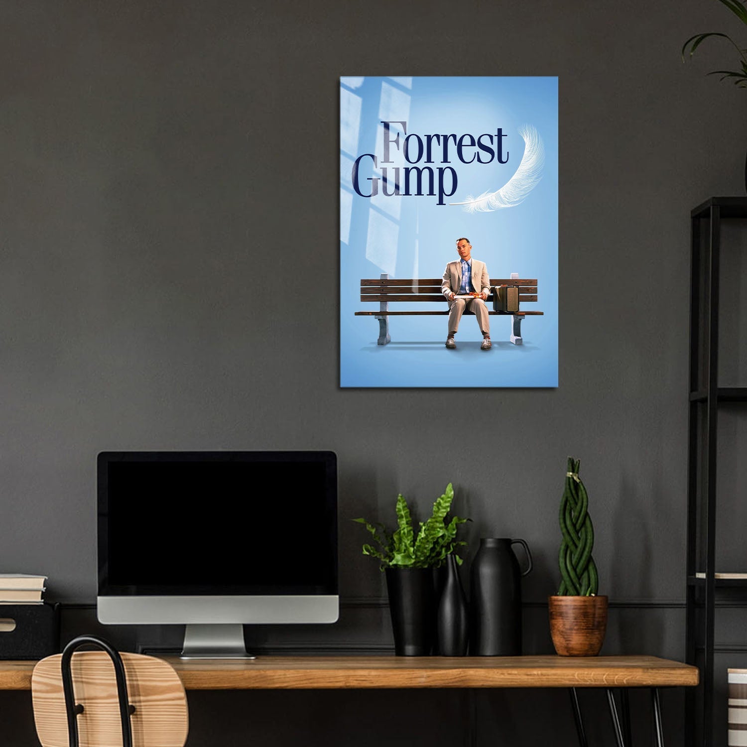 Flex Designs Metal Poster Forrest Gump 5 x 7" Home Goods - Movie 1994 Movie Metal Poster
