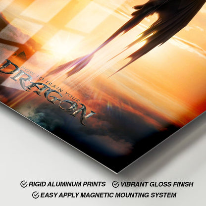 Flex Designs Metal Poster How To Train Your Dragon Cinematic 11 x 17" Home Goods - Movie 2010 Movie Metal Poster