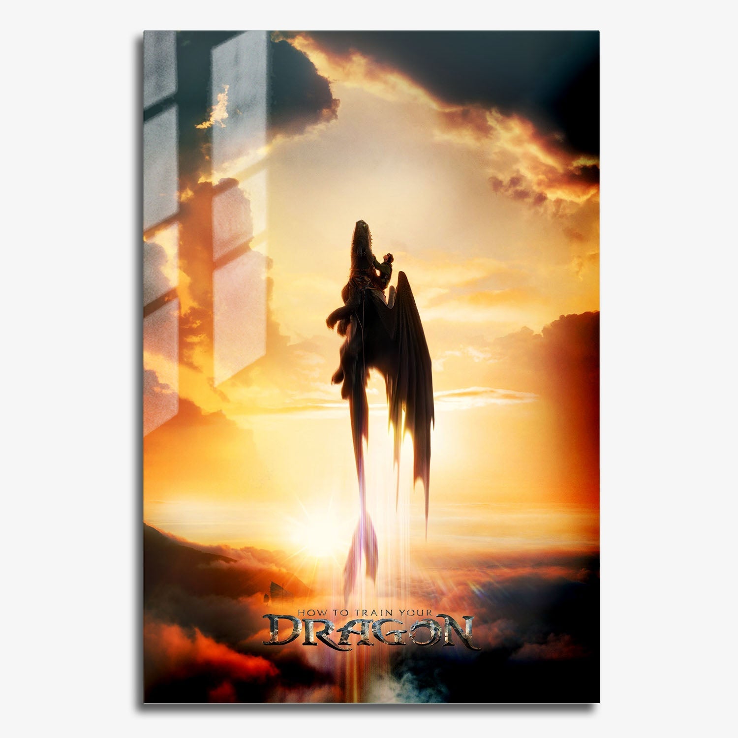 Flex Designs Metal Poster How To Train Your Dragon Cinematic 11 x 17" Home Goods - Movie 2010 Movie Metal Poster