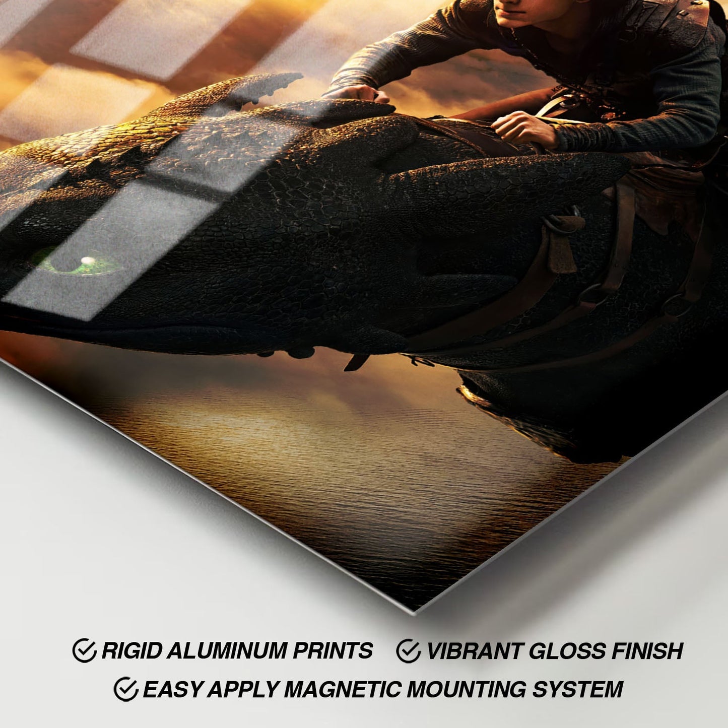 Flex Designs Metal Poster How To Train Your Dragon Textless 11 x 17" Home Goods - Movie 2010 Movie Metal Poster