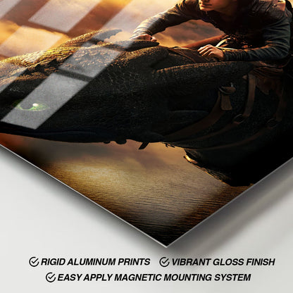 Flex Designs Metal Poster How To Train Your Dragon Textless 11 x 17" Home Goods - Movie 2010 Movie Metal Poster