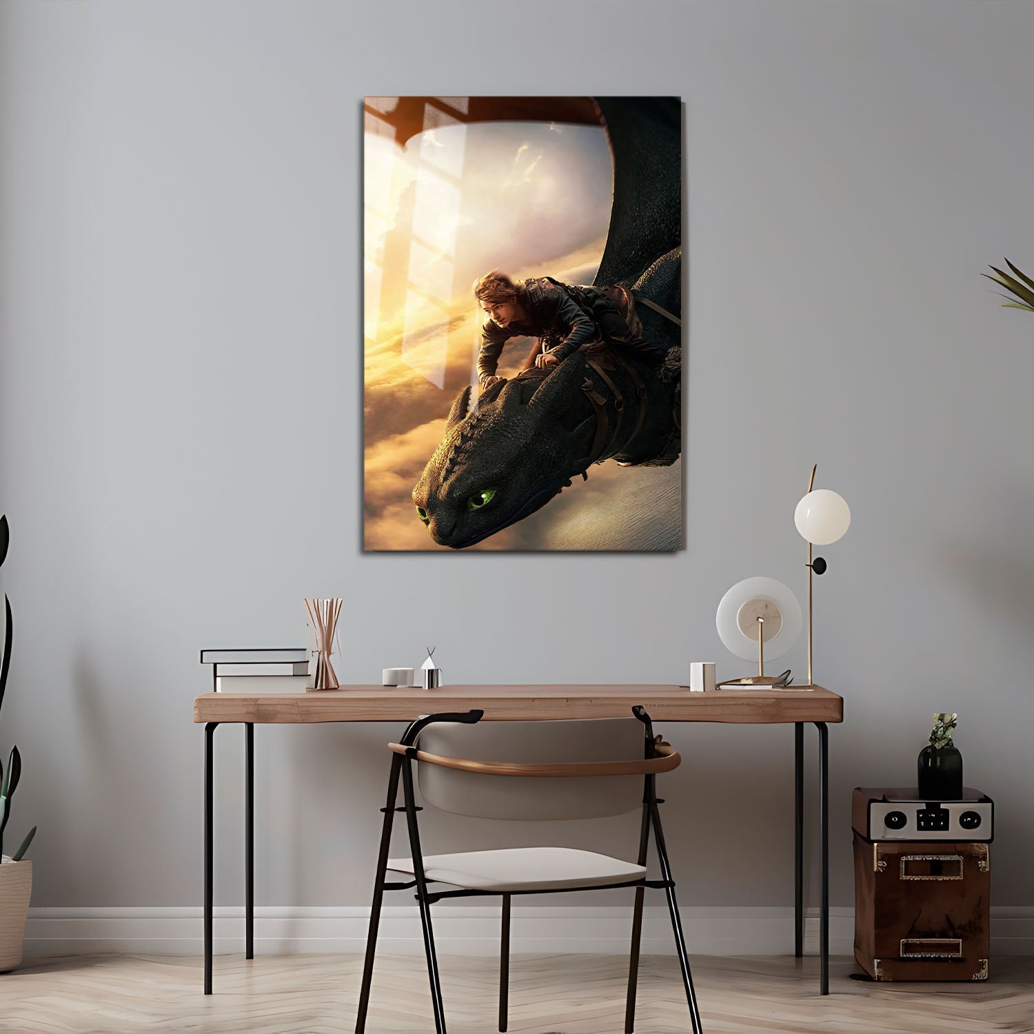 Flex Designs Metal Poster How To Train Your Dragon Textless 24 x 36" Home Goods - Movie 2010 Movie Metal Poster