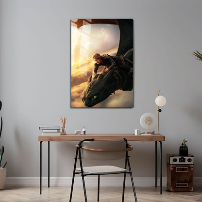 Flex Designs Metal Poster How To Train Your Dragon Textless 24 x 36" Home Goods - Movie 2010 Movie Metal Poster