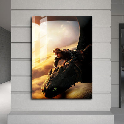 Flex Designs Metal Poster How To Train Your Dragon Textless 24 x 36" Home Goods - Movie 2010 Movie Metal Poster