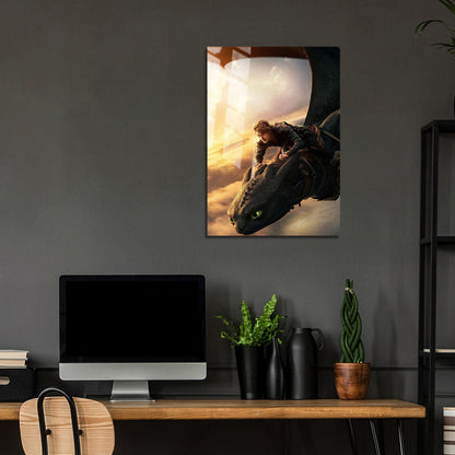 Flex Designs Metal Poster How To Train Your Dragon Textless 5 x 7" Home Goods - Movie 2010 Movie Metal Poster