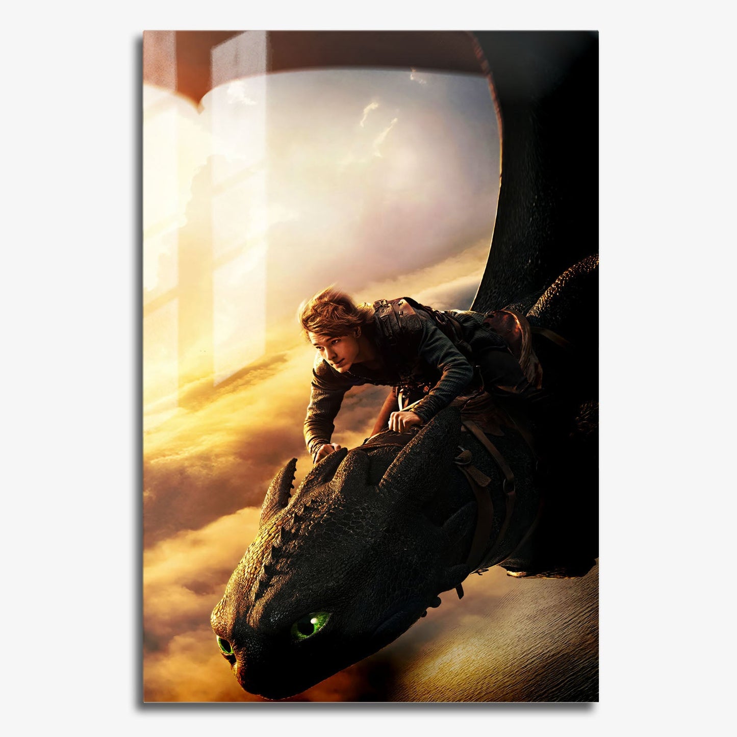 Flex Designs Metal Poster How To Train Your Dragon Textless 11 x 17" Home Goods - Movie 2010 Movie Metal Poster