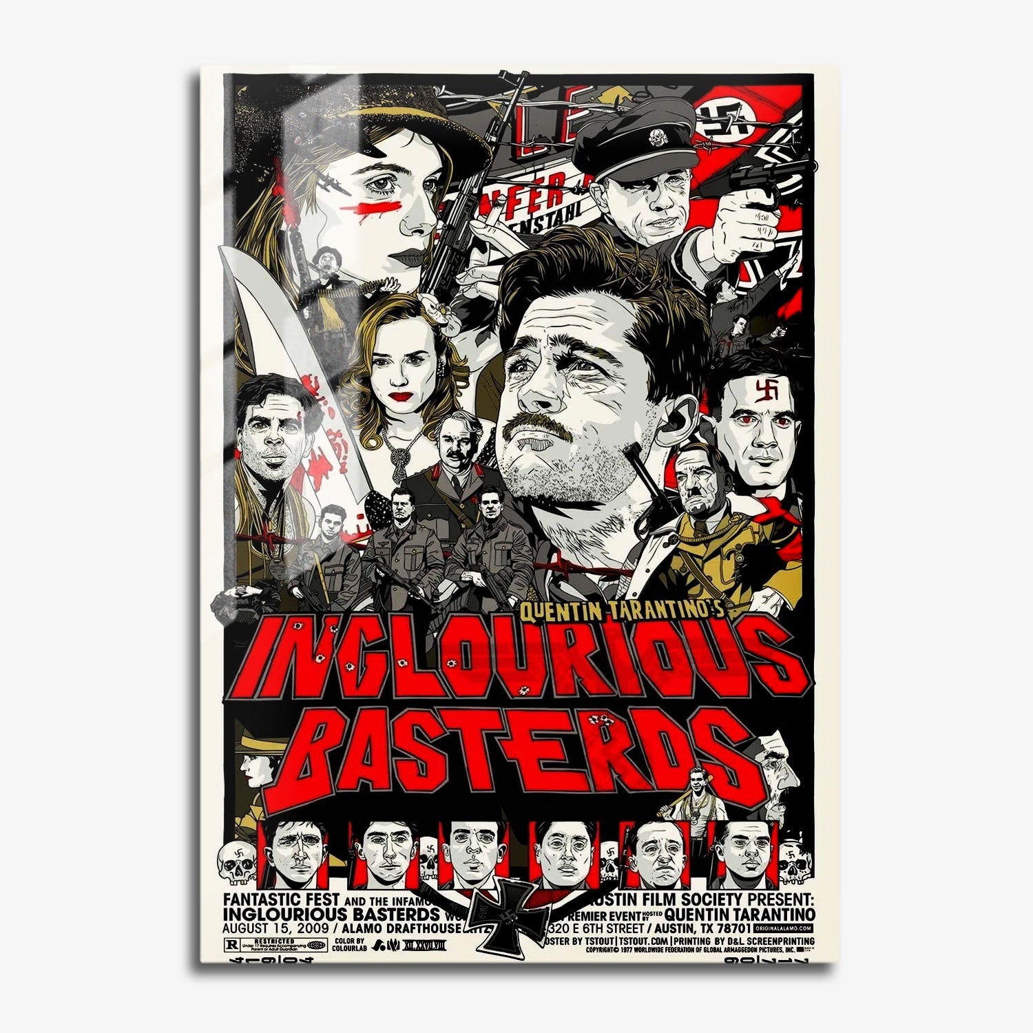 Flex Designs Metal Poster Inglourious Basterds War 11 x 17" Home Goods - Movie 2009 Movie Metal Poster