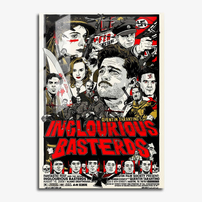 Flex Designs Metal Poster Inglourious Basterds War 11 x 17" Home Goods - Movie 2009 Movie Metal Poster