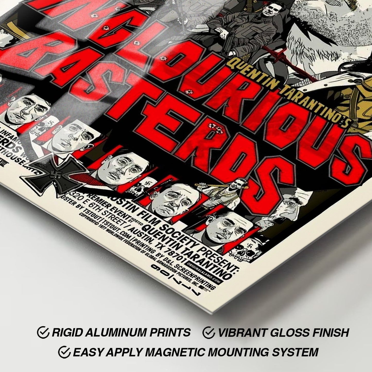 Flex Designs Metal Poster Inglourious Basterds War 11 x 17" Home Goods - Movie 2009 Movie Metal Poster