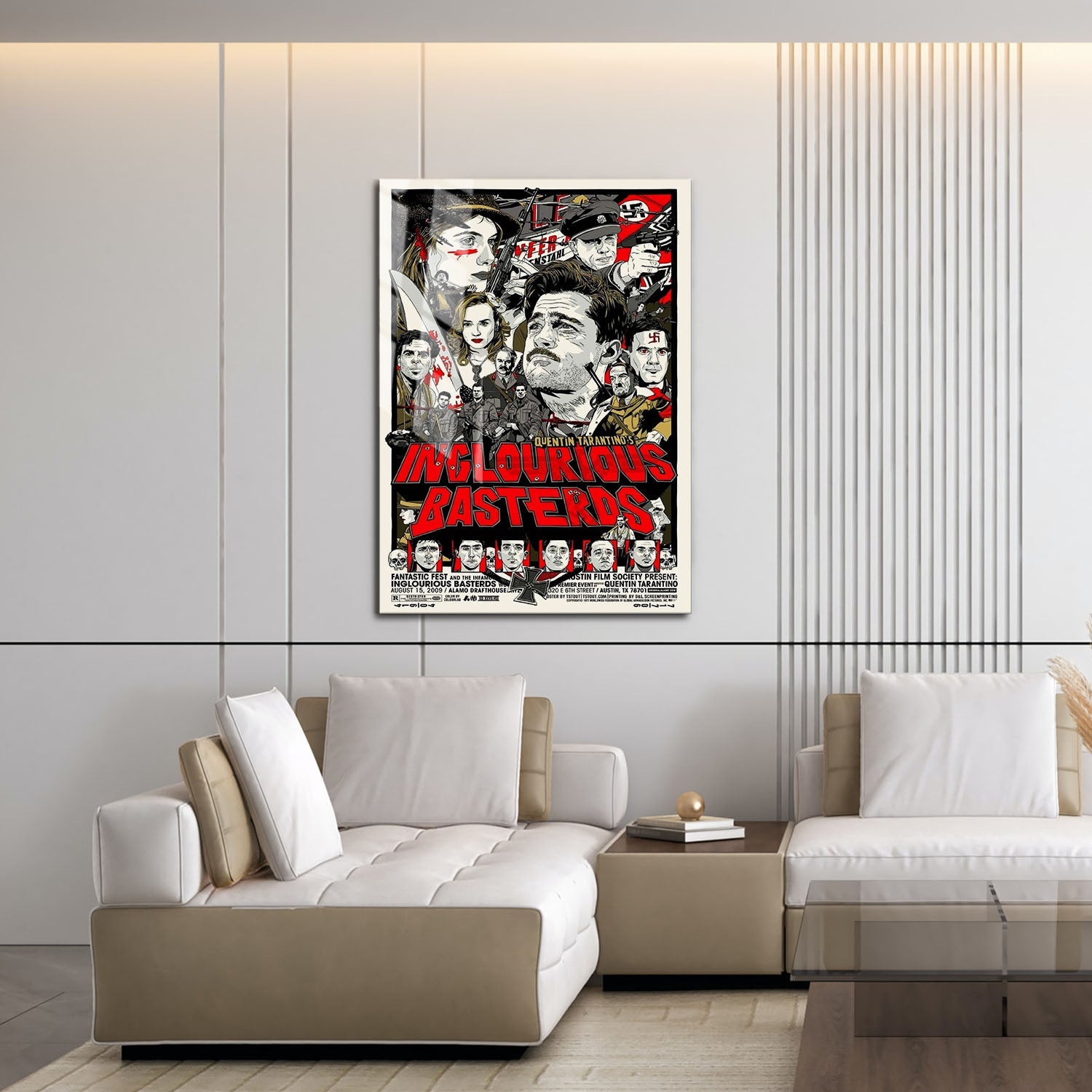 Flex Designs Metal Poster Inglourious Basterds War 16 x 24" Home Goods - Movie 2009 Movie Metal Poster