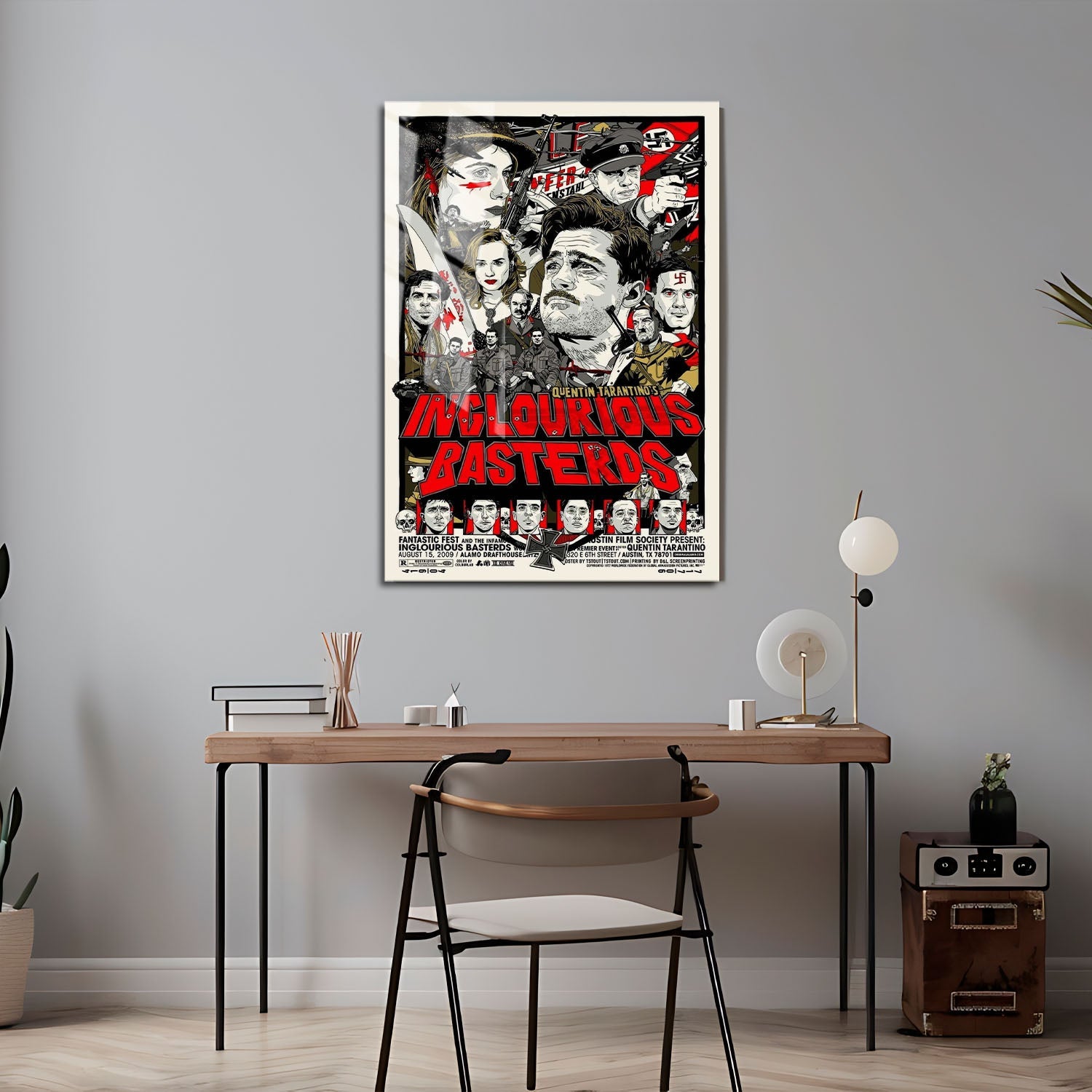 Flex Designs Metal Poster Inglourious Basterds War 24 x 36" Home Goods - Movie 2009 Movie Metal Poster