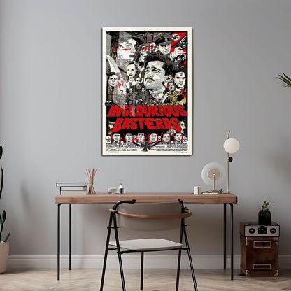 Flex Designs Metal Poster Inglourious Basterds War 24 x 36" Home Goods - Movie 2009 Movie Metal Poster