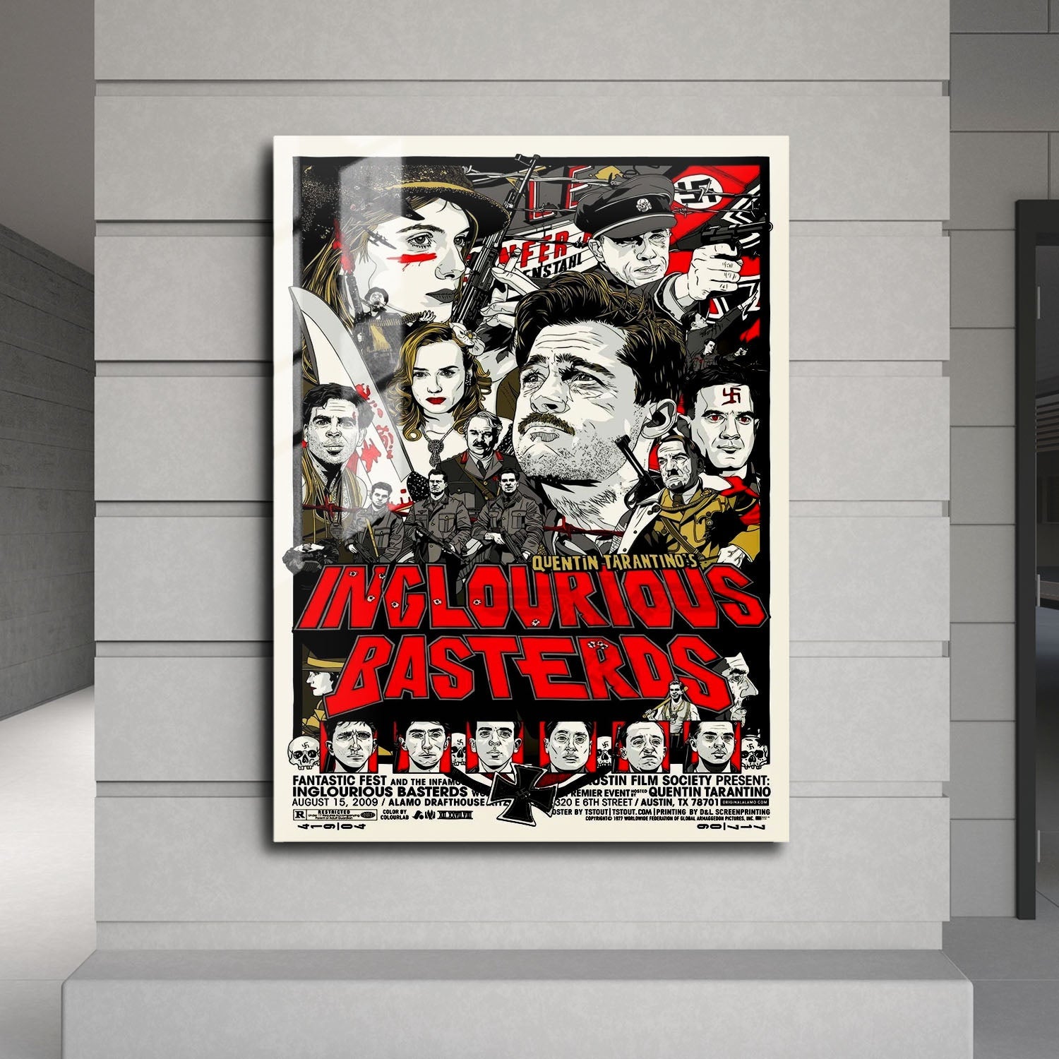 Flex Designs Metal Poster Inglourious Basterds War 24 x 36" Home Goods - Movie 2009 Movie Metal Poster
