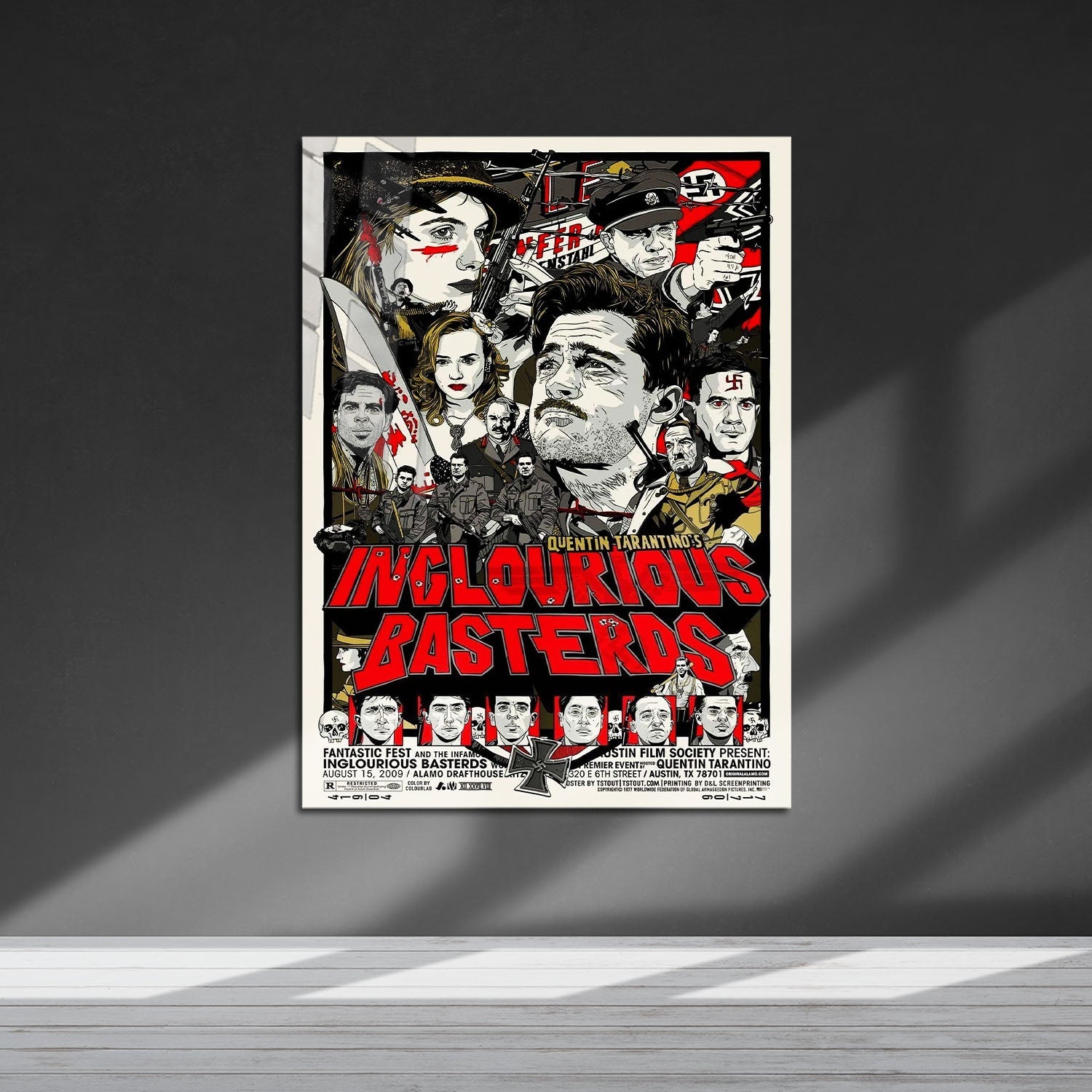Flex Designs Metal Poster Inglourious Basterds War 5 x 7" Home Goods - Movie 2009 Movie Metal Poster