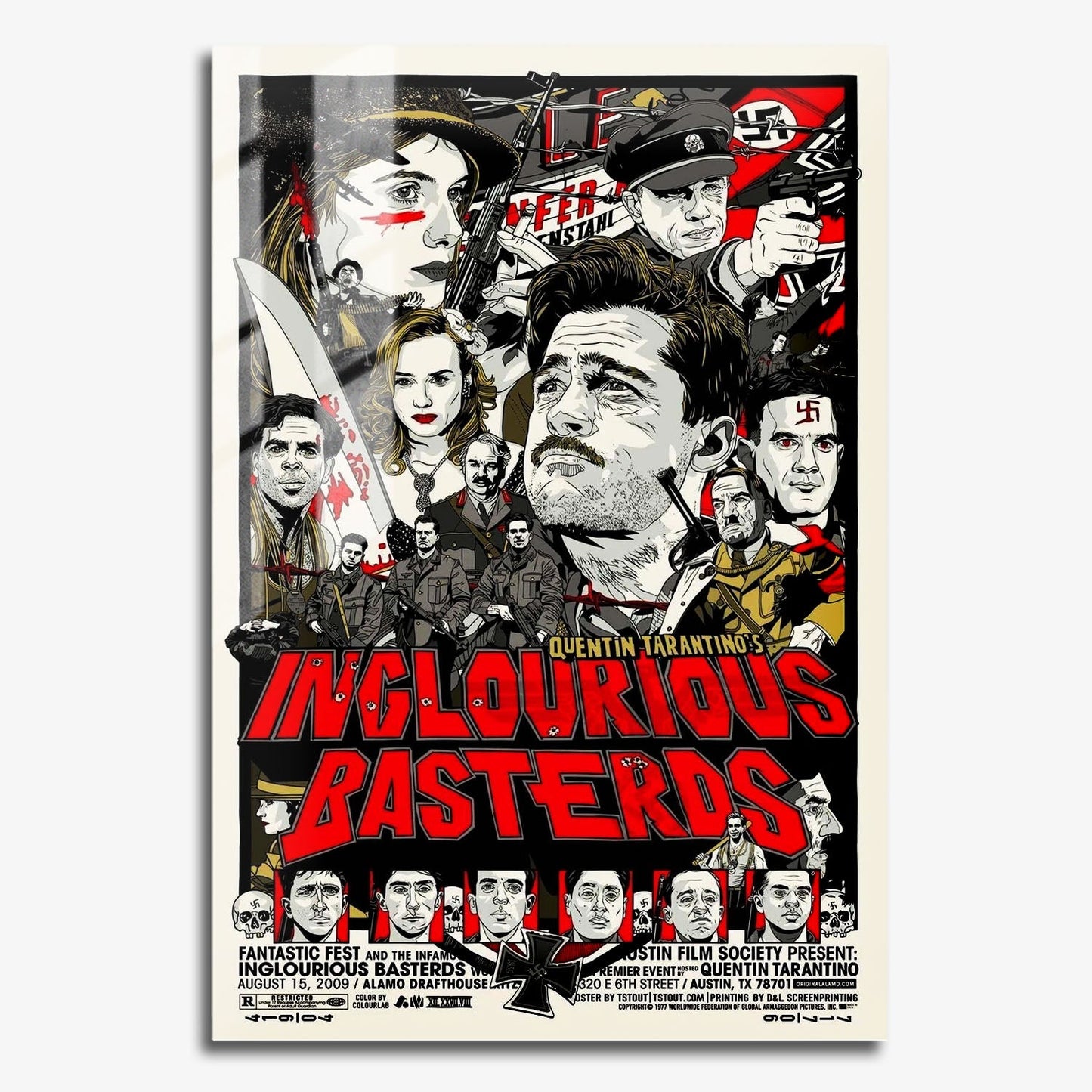 Flex Designs Metal Poster Inglourious Basterds War 11 x 17" Home Goods - Movie 2009 Movie Metal Poster