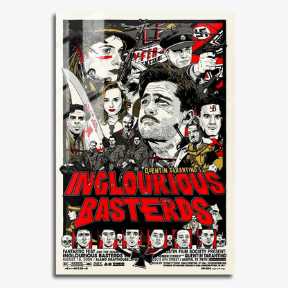 Flex Designs Metal Poster Inglourious Basterds War 11 x 17" Home Goods - Movie 2009 Movie Metal Poster