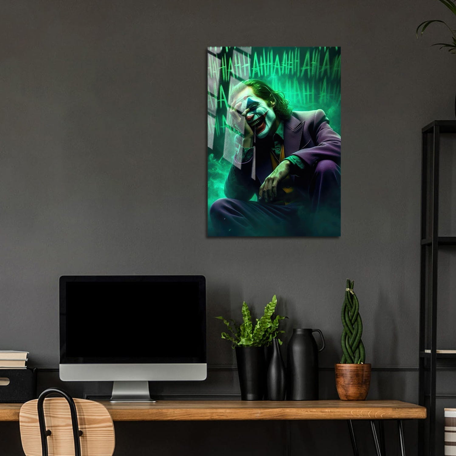 Flex Designs Metal Poster Joker Laugh 5 x 7" Home Goods - Movie 2019 Movie Metal Poster