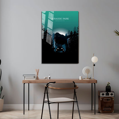 Flex Designs Metal Poster Jurassic Park Minimalist 24 x 36" Home Goods - Movie 1993 Movie Metal Poster