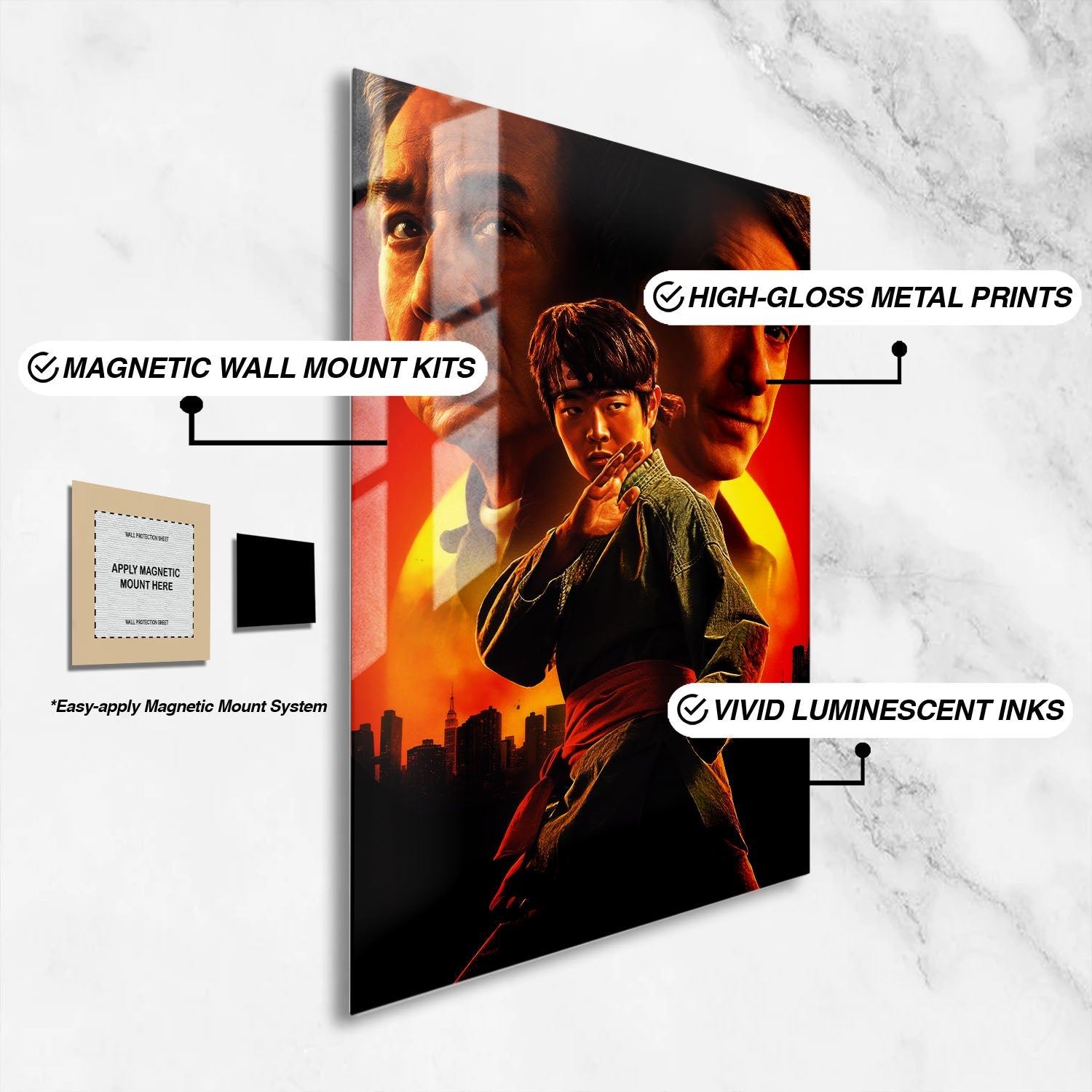 Flex Designs Metal Poster Karate Kid Legends Textless 16 x 24" Home Goods - Movie 2025 Movie Metal Poster