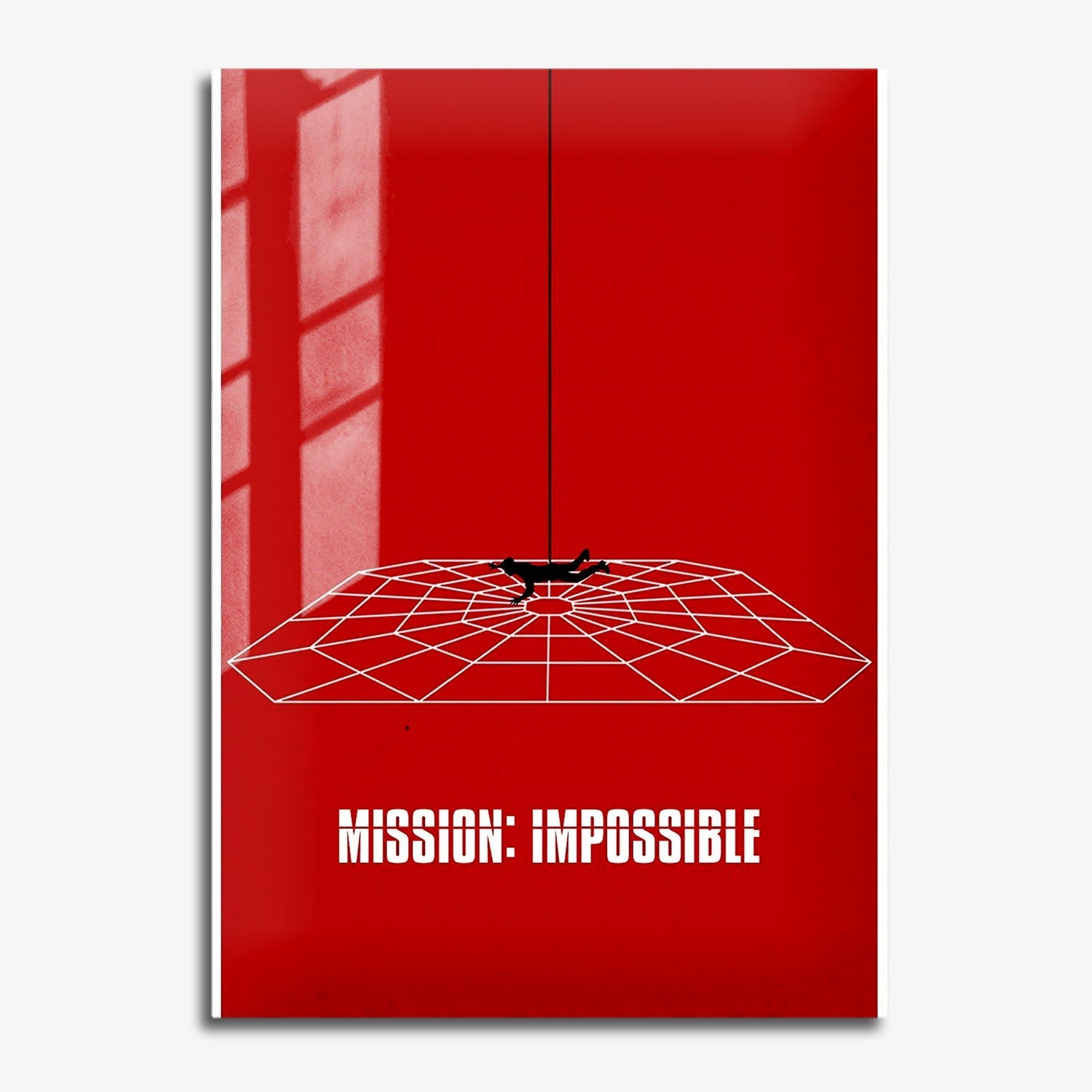 Flex Designs Metal Poster Mission Impossible Red Minimalist 11 x 17" Home Goods - Movie 2025 Movie Metal Poster