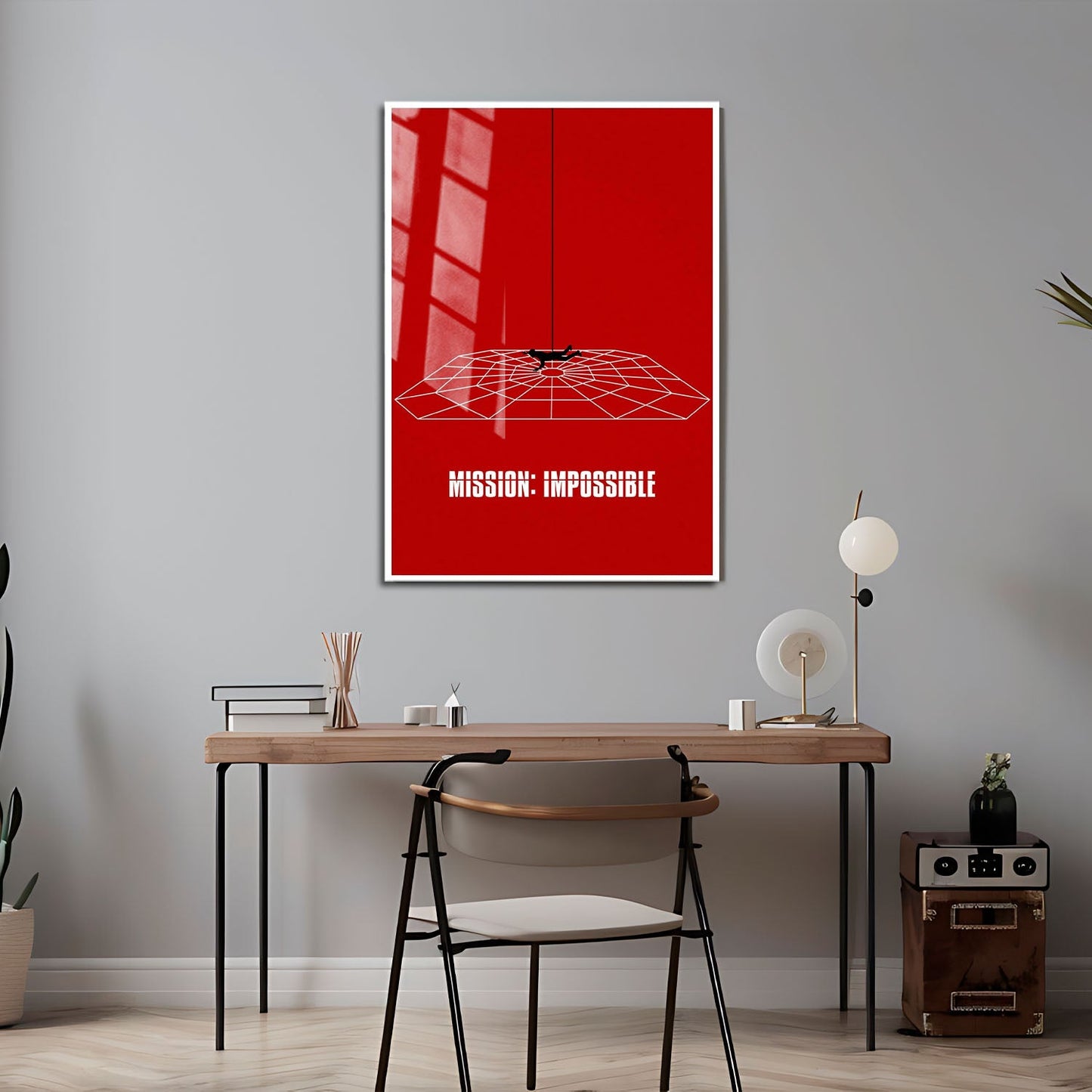 Flex Designs Metal Poster Mission Impossible Red Minimalist 24 x 36" Home Goods - Movie 2025 Movie Metal Poster