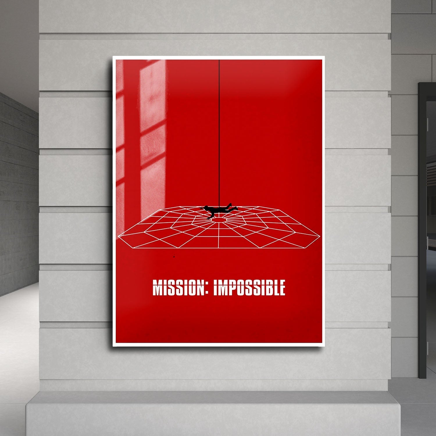 Flex Designs Metal Poster Mission Impossible Red Minimalist 24 x 36" Home Goods - Movie 2025 Movie Metal Poster