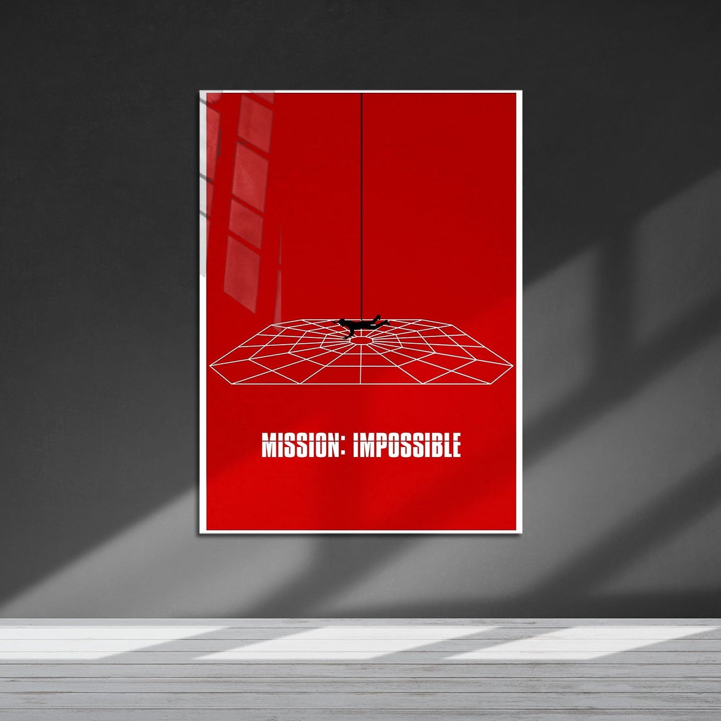 Flex Designs Metal Poster Mission Impossible Red Minimalist 5 x 7" Home Goods - Movie 2025 Movie Metal Poster